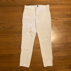 Gap white skinny jeans